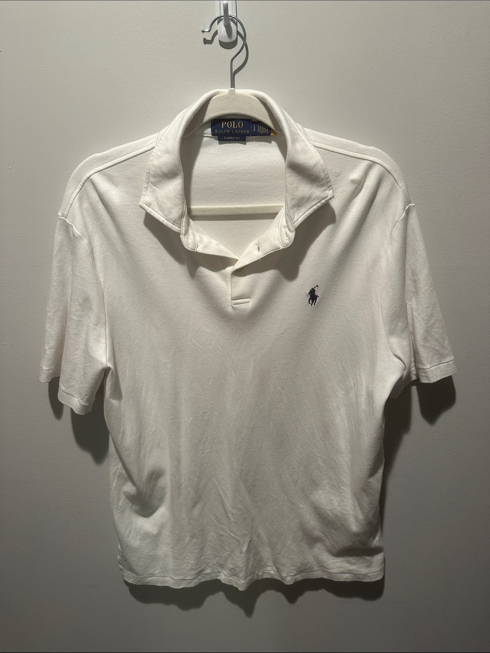 Polo by Ralph Lauren White Short-Sleeve Polo with Navy Pony